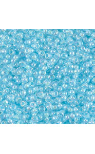 Miyuki rocailles Perlen 11/0 - Aqua lined crystal ab 11-278